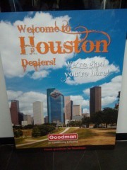 Welcome Sign for HVAC Champions Tour in Houston Texas