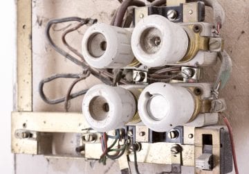 Old Electrical Panel for knob and tube wiring