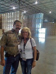 Teddy and Cindy Wentzel in Goodman HVAC Warehouse