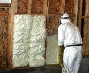spray foam insulation on walls
